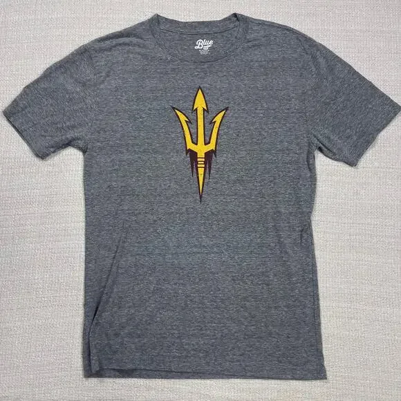 Blue 84 Gray Short Sleeve T-Shirt Arizona State Sun Devils Mens Medium - Picture 1 of 5
